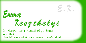 emma keszthelyi business card